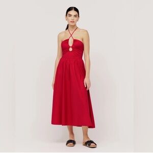 Reformation Stassie Dress in Cherry NWT
